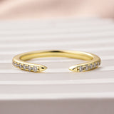 Solisfine Open Moissanite Diamond Pavé Spacer Ring