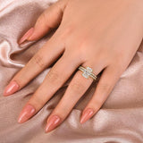 Solisfine Moissanite 3.5 Ct Radiant Cut Yellow Gold Wedding Ring For Women
