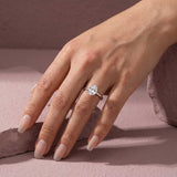 Solisfine Moissanite 2.0Ct~5.5Ct Oval Cut Promise Ring For Women