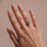Solisfine Moissanite 3.5 Ct Radiant Cut Yellow Gold & White Gold Engagement Ring For Women