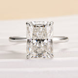 Solisfine Moissanite 4.5 Ct Radiant Cut White Gold Engagement Ring