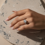 Solisfine Moissanite 2.0Ct~4.0 Ct Round Engagement Ring -4 Prong Setting