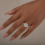Solisfine Moissanite 2.0Ct~4.0 Ct Round Engagement Ring -4 Prong Setting