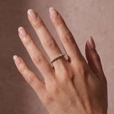 Solisfine Moissanite 1.65 Ct Round Cut Full Wedding Band for Women