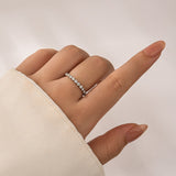 Solisfine Moissanite 1.0 Ct～ 1.5 Ct Round Cut White Gold Anniversary Ring