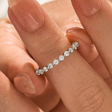 Solisfine Moissanite 1.2 Ct Round Cut White Gold Anniversary Ring